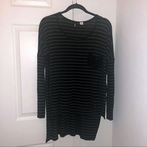 Urban Outfitters High Low Striped Tunic